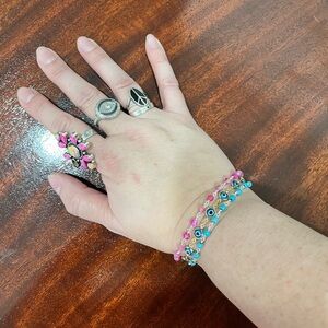 Choice of Sterling Silver Handmade Beaded Bracelet or Necklace